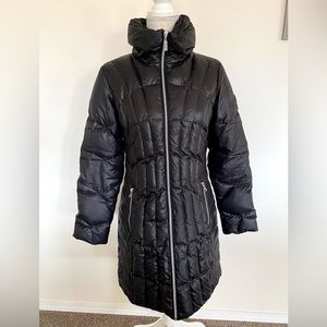 GUESS Black Ladies Duck Down Long Puffer Jacket Coat Size M. Comfortable & warm.